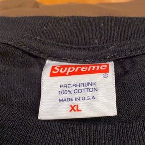 Supreme black authentic long sleeve T-shirt